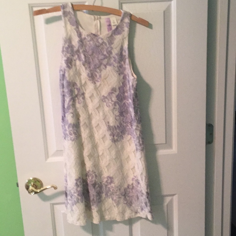 Adorable cream and lavender lace dress
